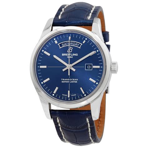 transocean day & date breitling|Breitling Transocean Day Date Automatic Blue Dial .